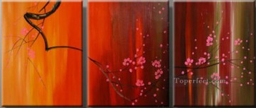  Blossom Painting - agp119 plum blossom panels group